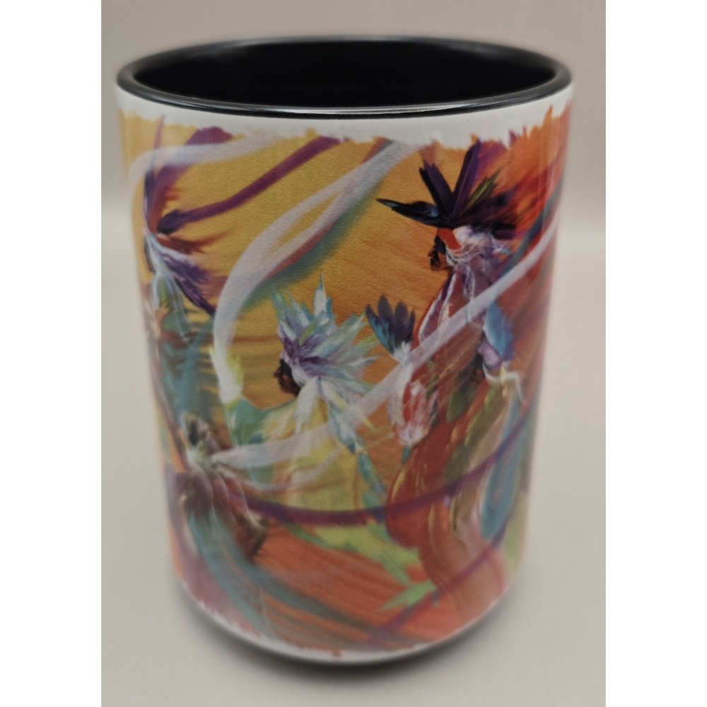Ceramic Coffee Mug Native American Dancers Named 'Rainbow Dance' Cherokee...